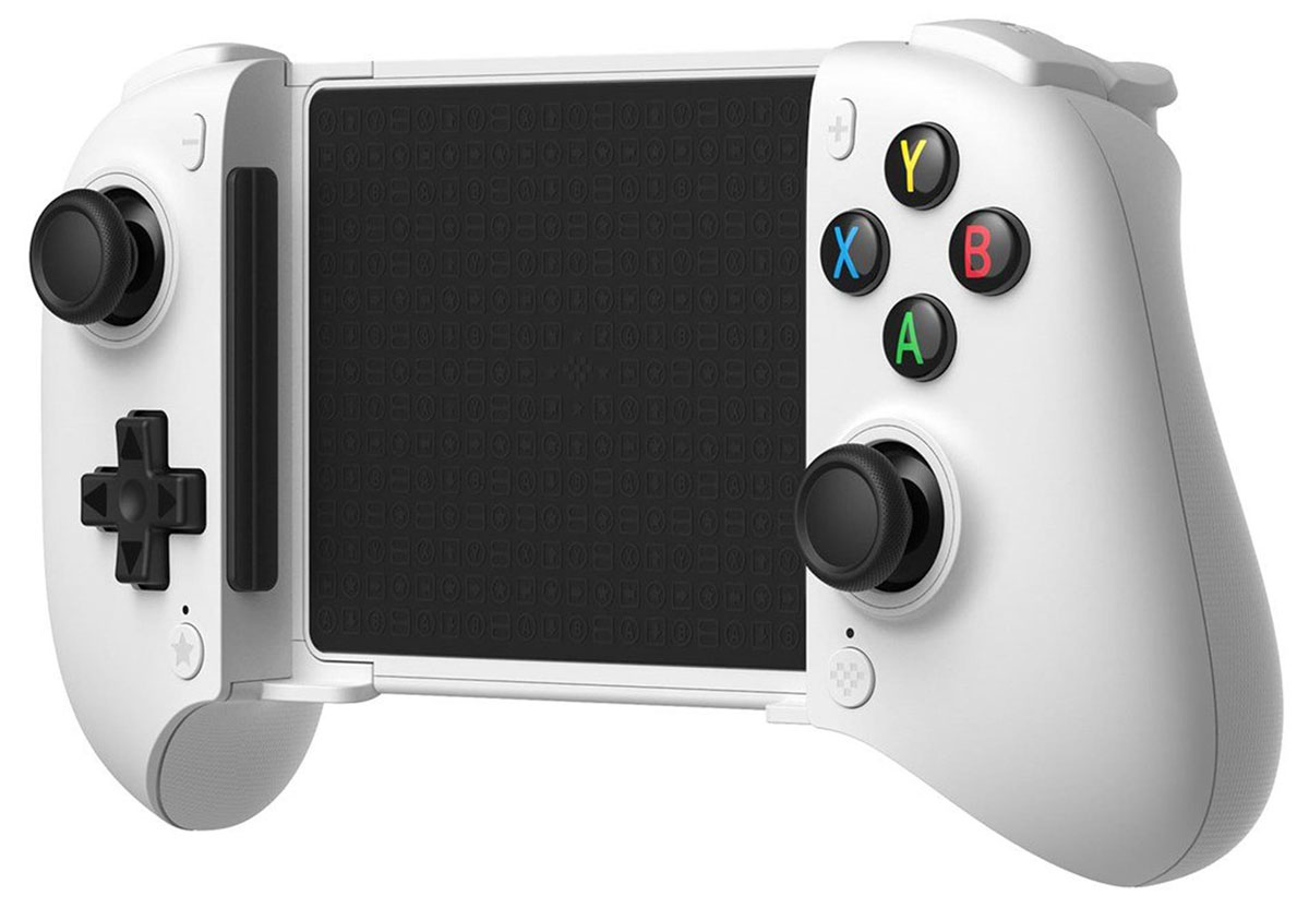 8BitDo Ultimate Mobile Gaming Controller Weiß - Frontansicht aus einem Winkel