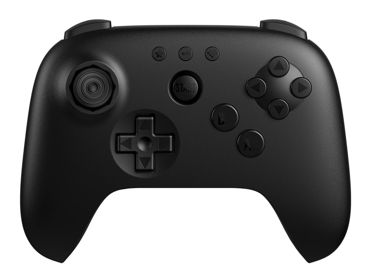 8BitDo 64 Bluetooth Controller Schwarz – Vorderansicht