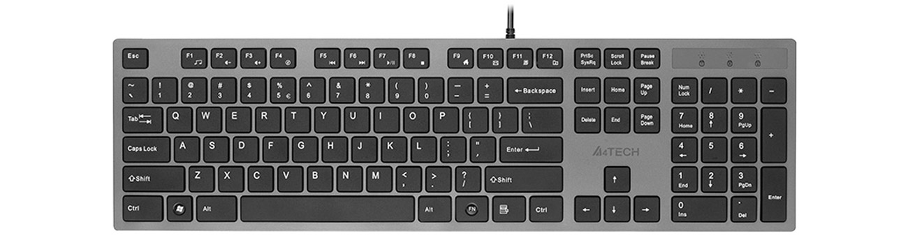 Tastatur für Zuhause und Büro A4Tech KV-300H Slim