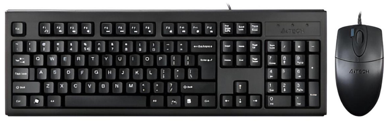 Tastatur- und Maus-Set A4Tech KM-72620D USB Schwarz