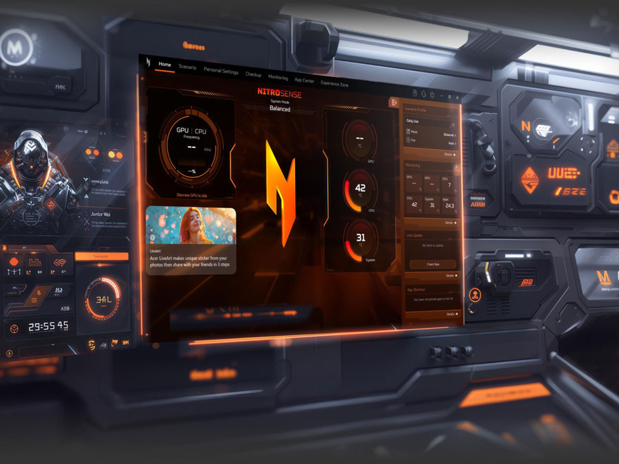 Acer Nitro V NitroSense-Software