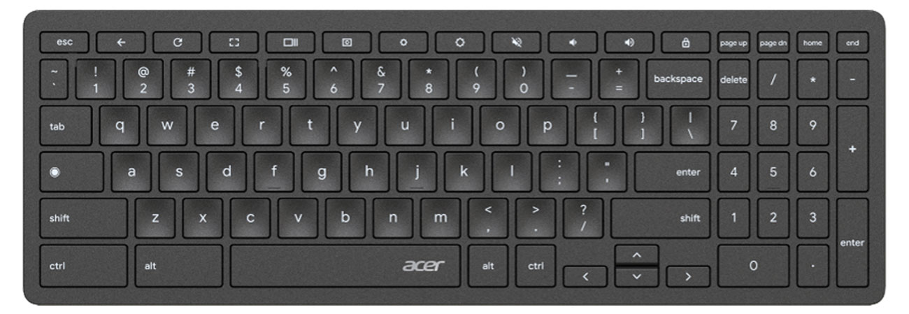 Klawiatura Acer Chrome combo set