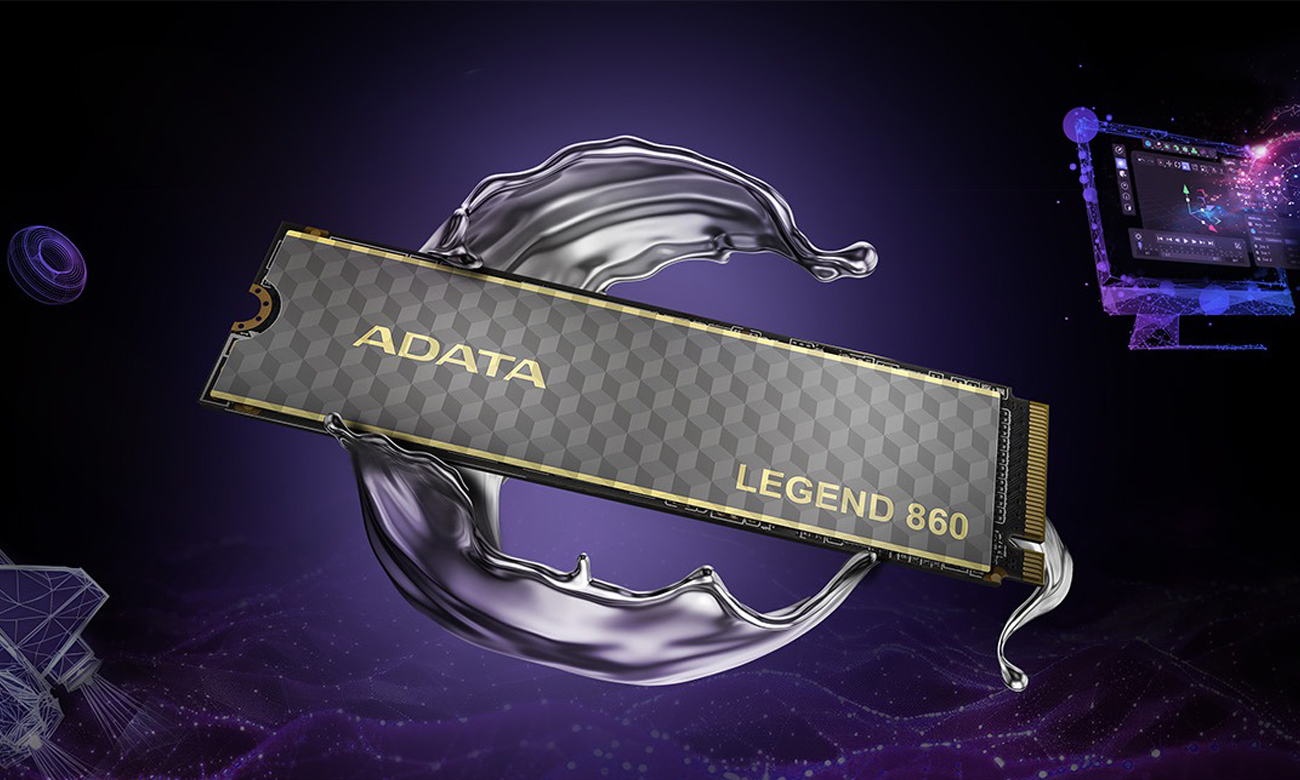 SSD M.2 PCIe Gen4 NVMe ADATA LEGEND 860 - Lifestyle-Grafik