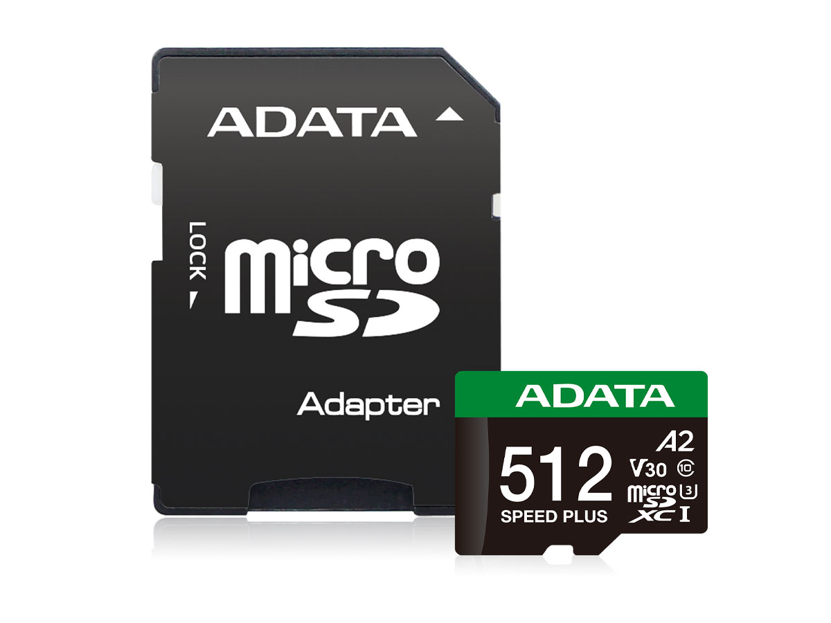 512GB microSDXC Speed plus UHS-I U3 V30
