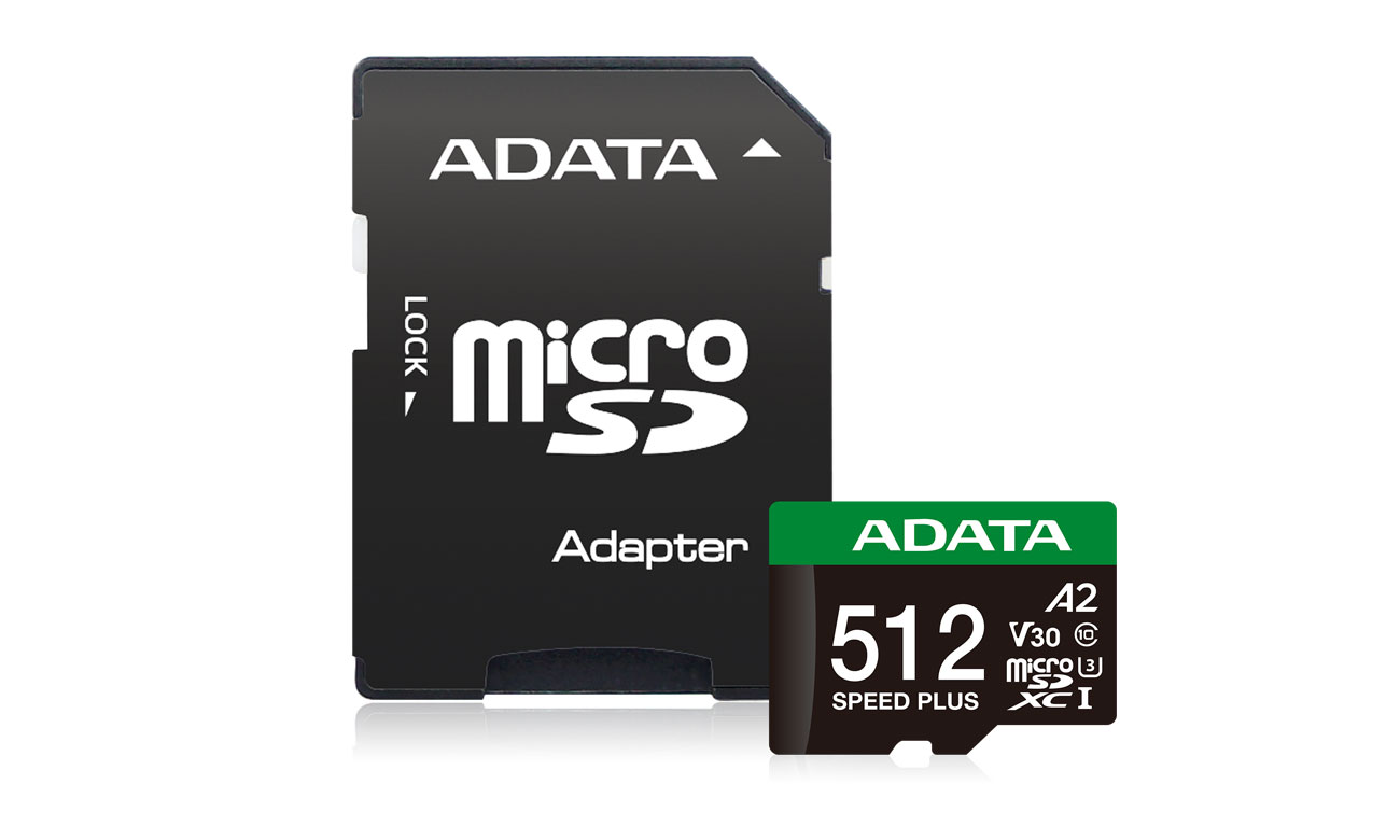 512 GB microSDXC Speed plus UHS-I U3 V30