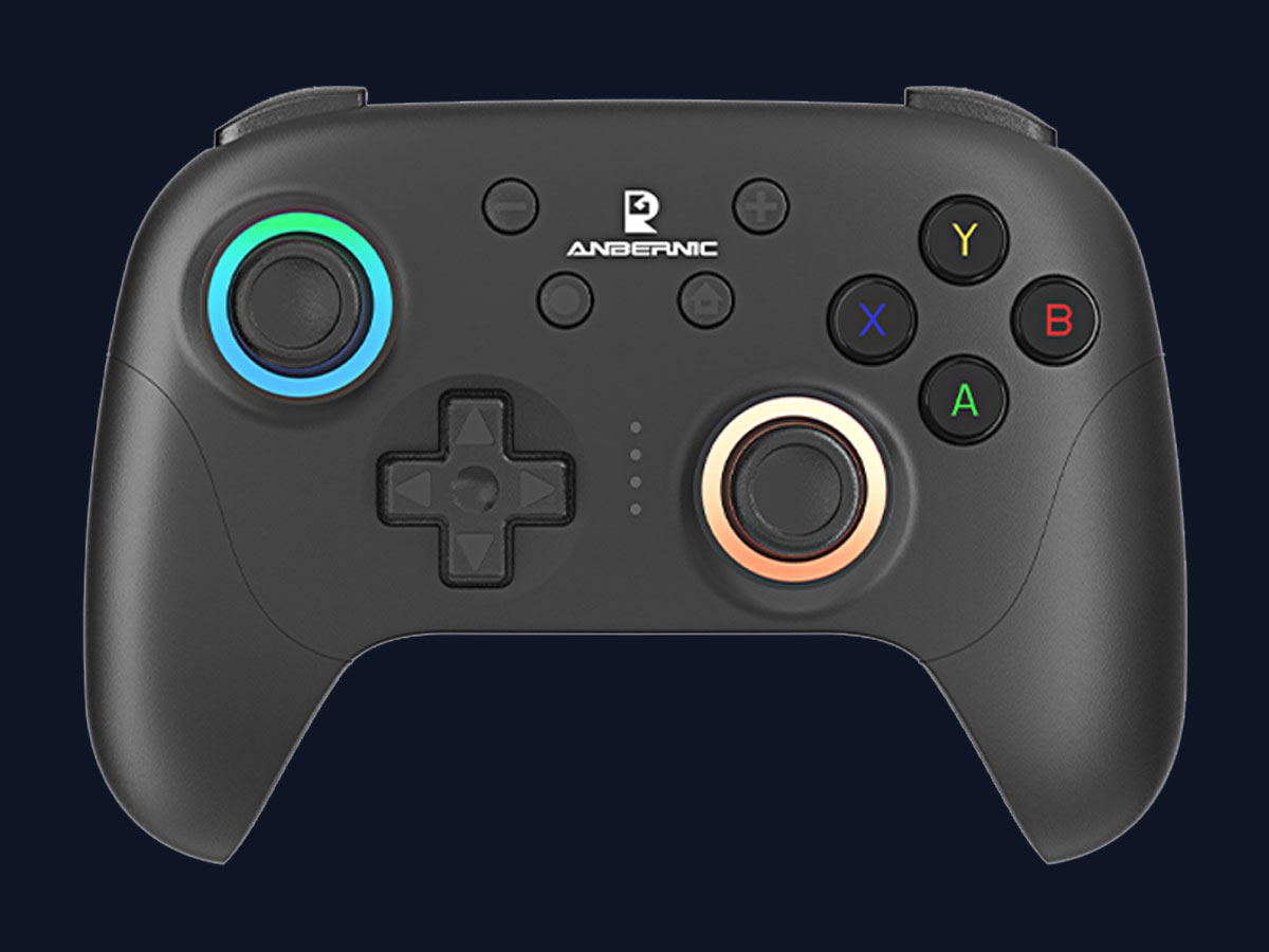 Kontroler Anbernic RGP01 Black - Vorderansicht mit Hintergrund