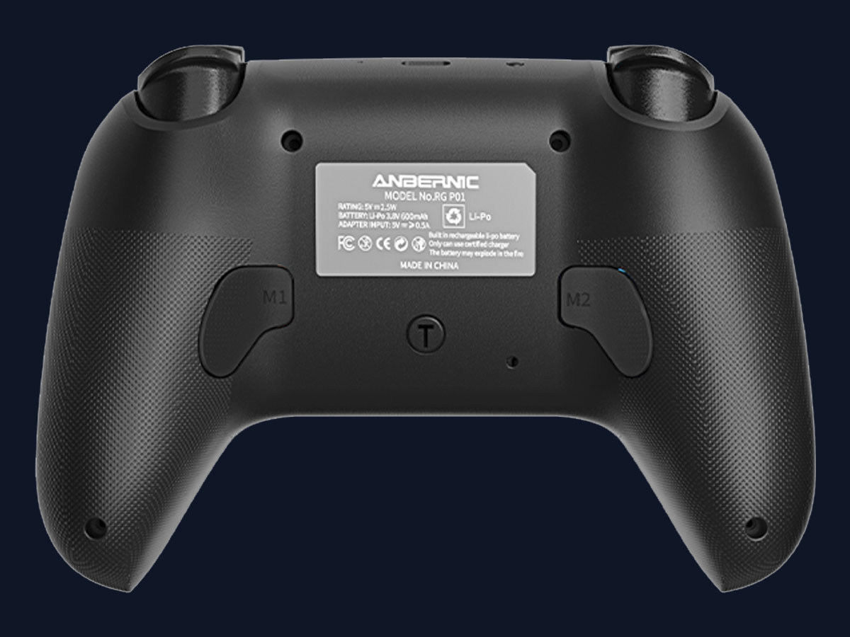 Kontroler Anbernic RGP01 Black - Rückansicht mit Hintergrund