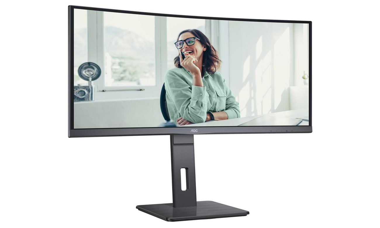 AOC CU34P3CV Ansicht von vorne seitlich