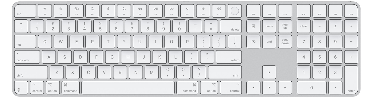 Apple Magic Keyboard Touch ID Ziffernblock US weiß