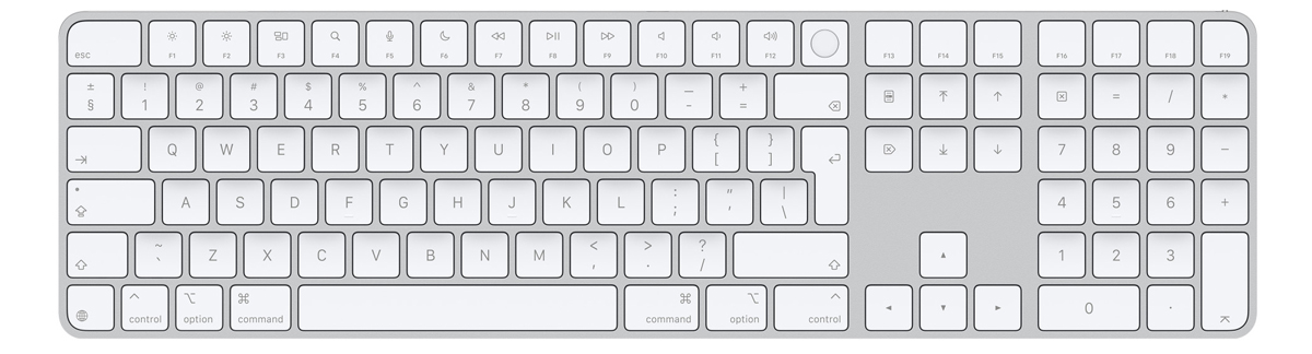 Apple Magic Keyboard Touch ID Ziffernblock US Int. schwarz