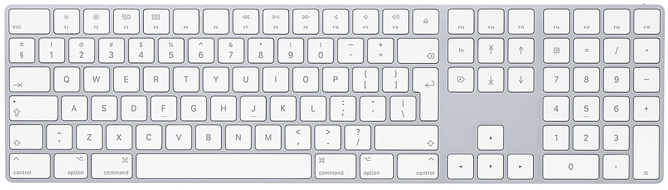 Apple Magic Keyboard mit Ziffernblock weiß