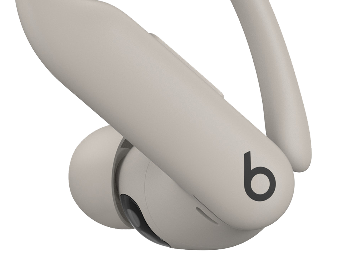 Apple Powerbeats Pro 2 Kopfhörer Sandsturm - Nahaufnahme des linken Kopfhörers