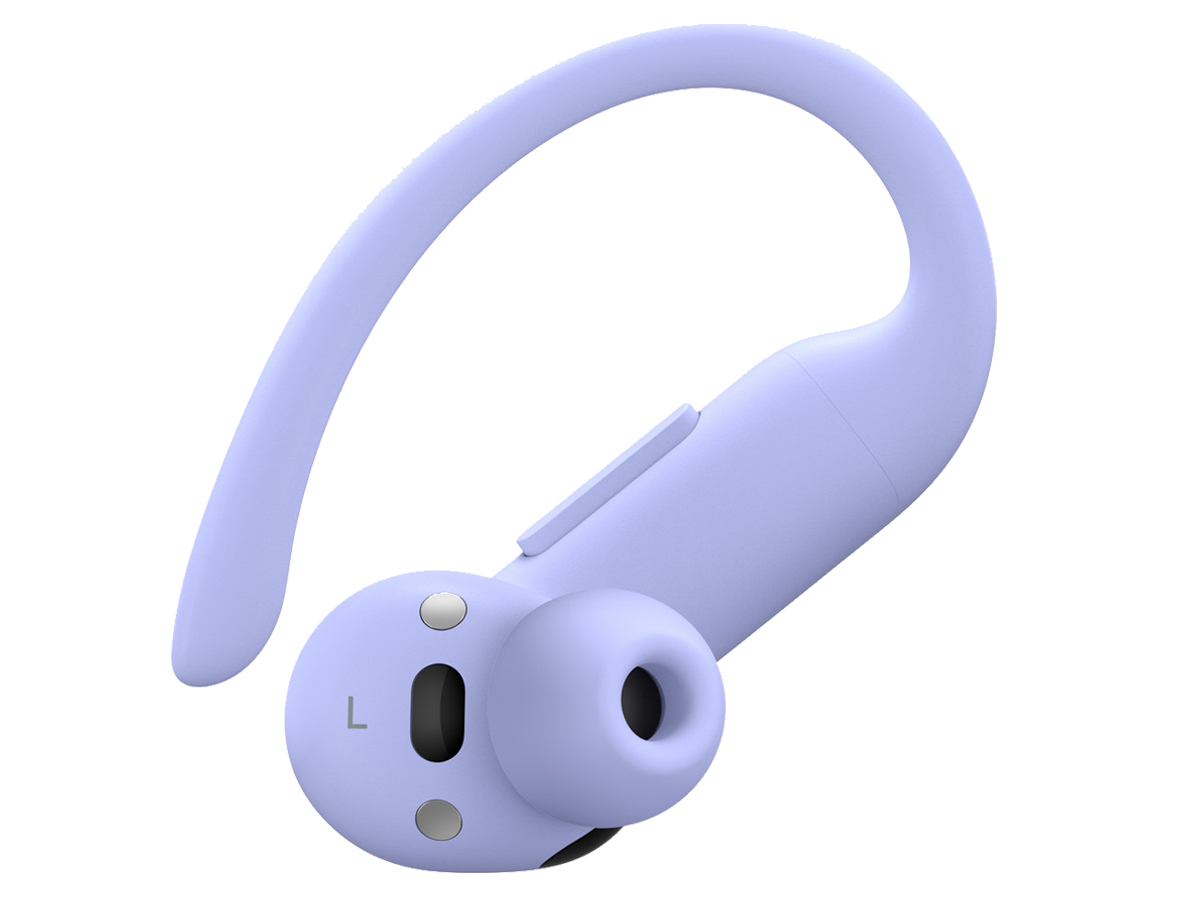 Apple Powerbeats Pro 2 Kopfhörer Hiperfiolet - Nahaufnahme des rechten Kopfhörers
