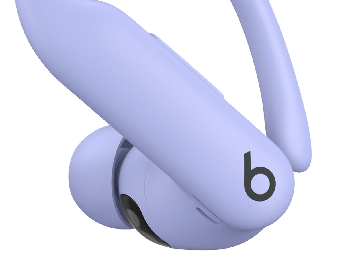Apple Powerbeats Pro 2 Kopfhörer Hiperfiolet - Nahaufnahme des linken Kopfhörers