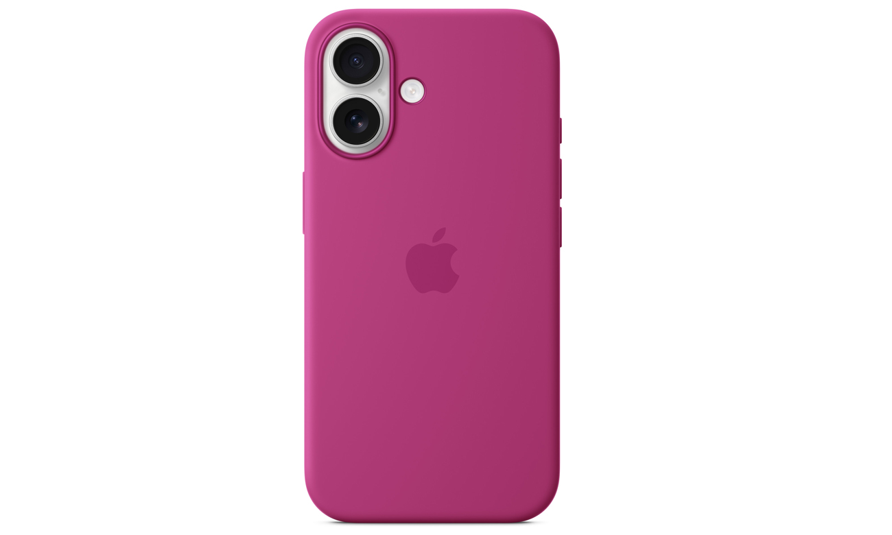 Silikonhülle MagSafe für Apple iPhone 16 Lebendiges fuchsia - Gesamtansicht