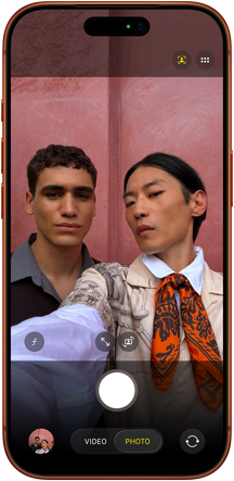 iPhone 17 Pro, Vorderseite des Gehäuses, Center Stage-Funktion für Fotos