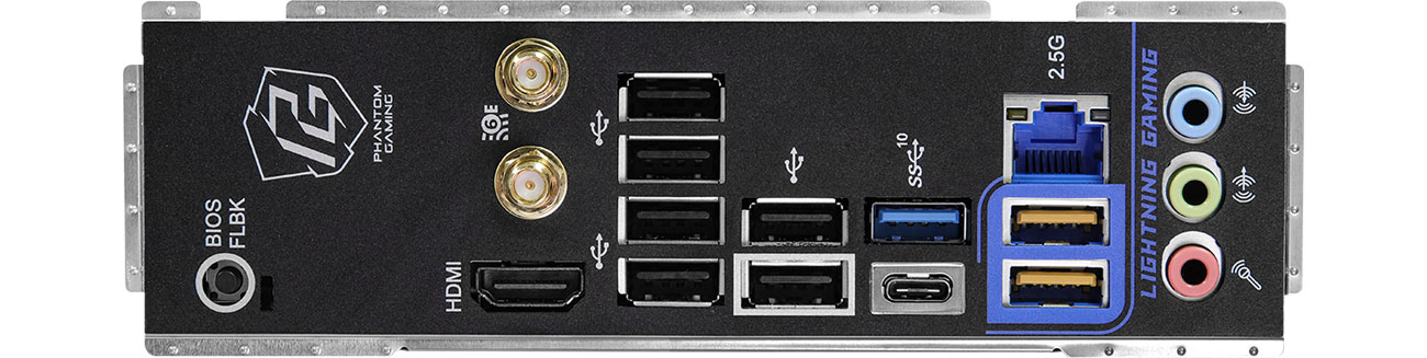 ASRock B650E PG RIPTIDE WIFI Porty