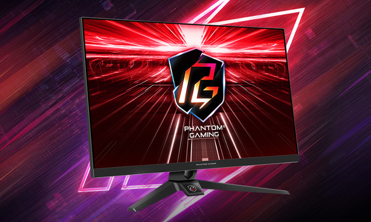 ASRock PG27FF1A Ansicht von vorne im Winkel