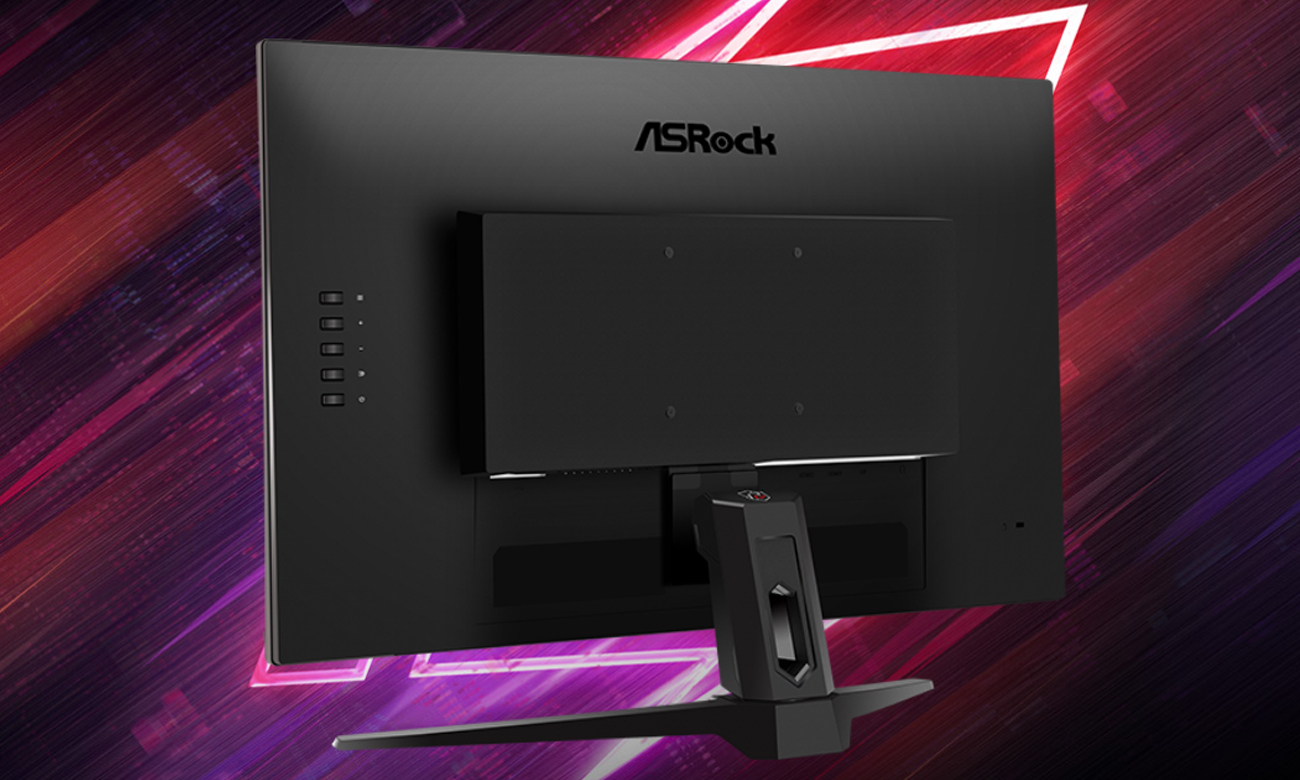 ASRock PG27FF1A Ansicht von hinten im Winkel