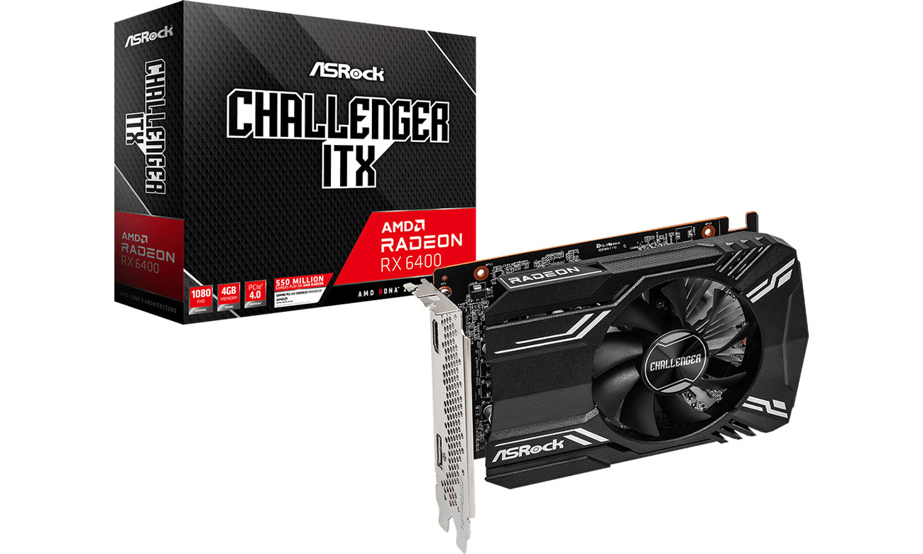 ASRock Radeon RX 6400 Challenger ITX 4GB GDDR6