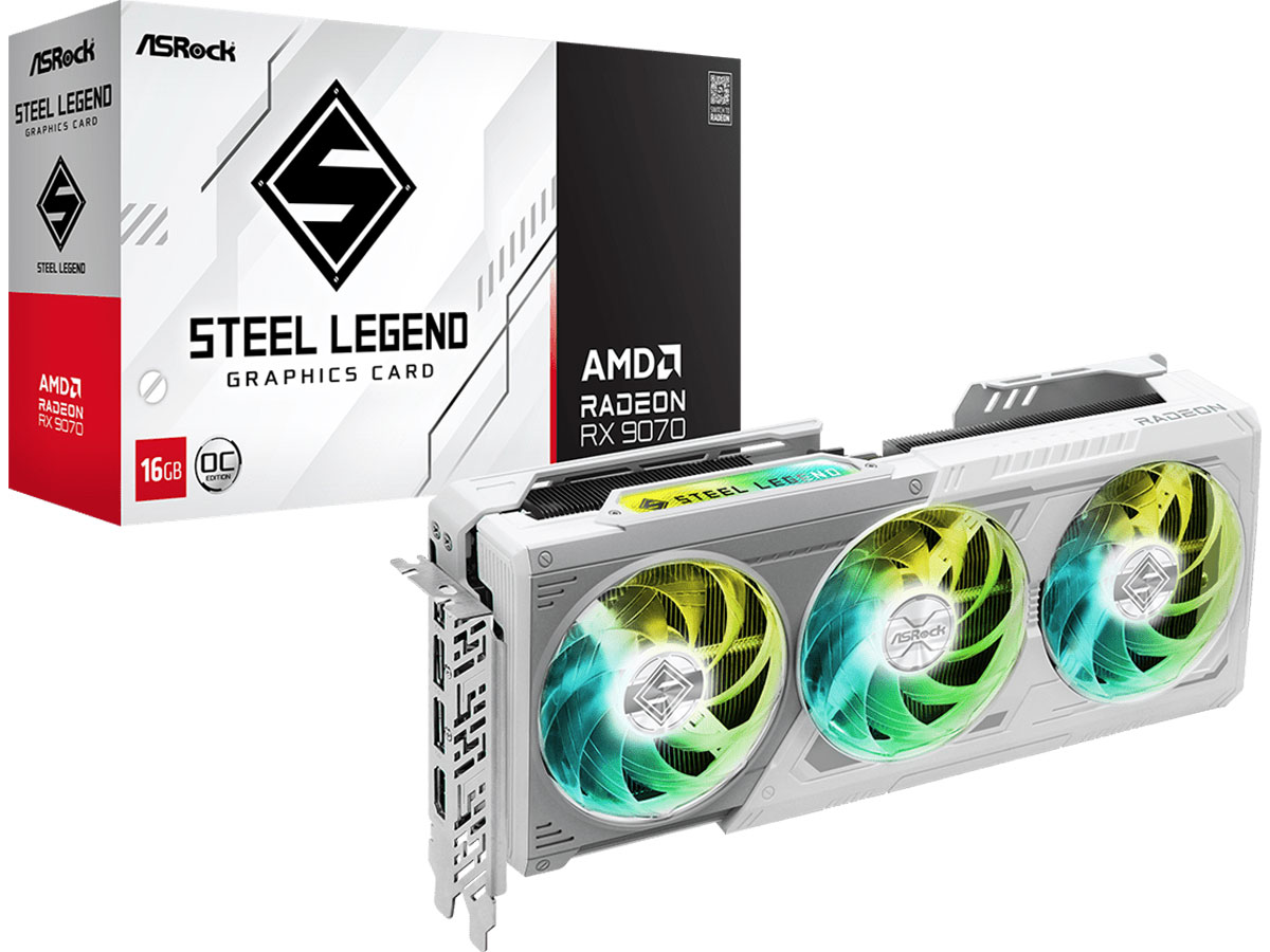 ASRock Radeon RX 9070 Steel Legend OC 16 GB GDDR6
