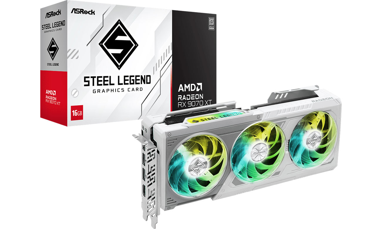 ASRock Radeon RX 9070 XT Steel Legend 16 GB GDDR6