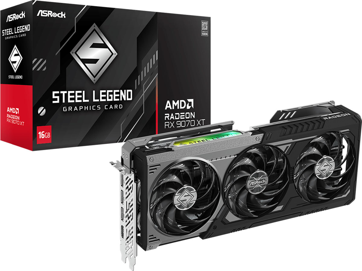 ASRock Radeon RX 9070 XT Steel Legend Dark 16 GB GDDR6