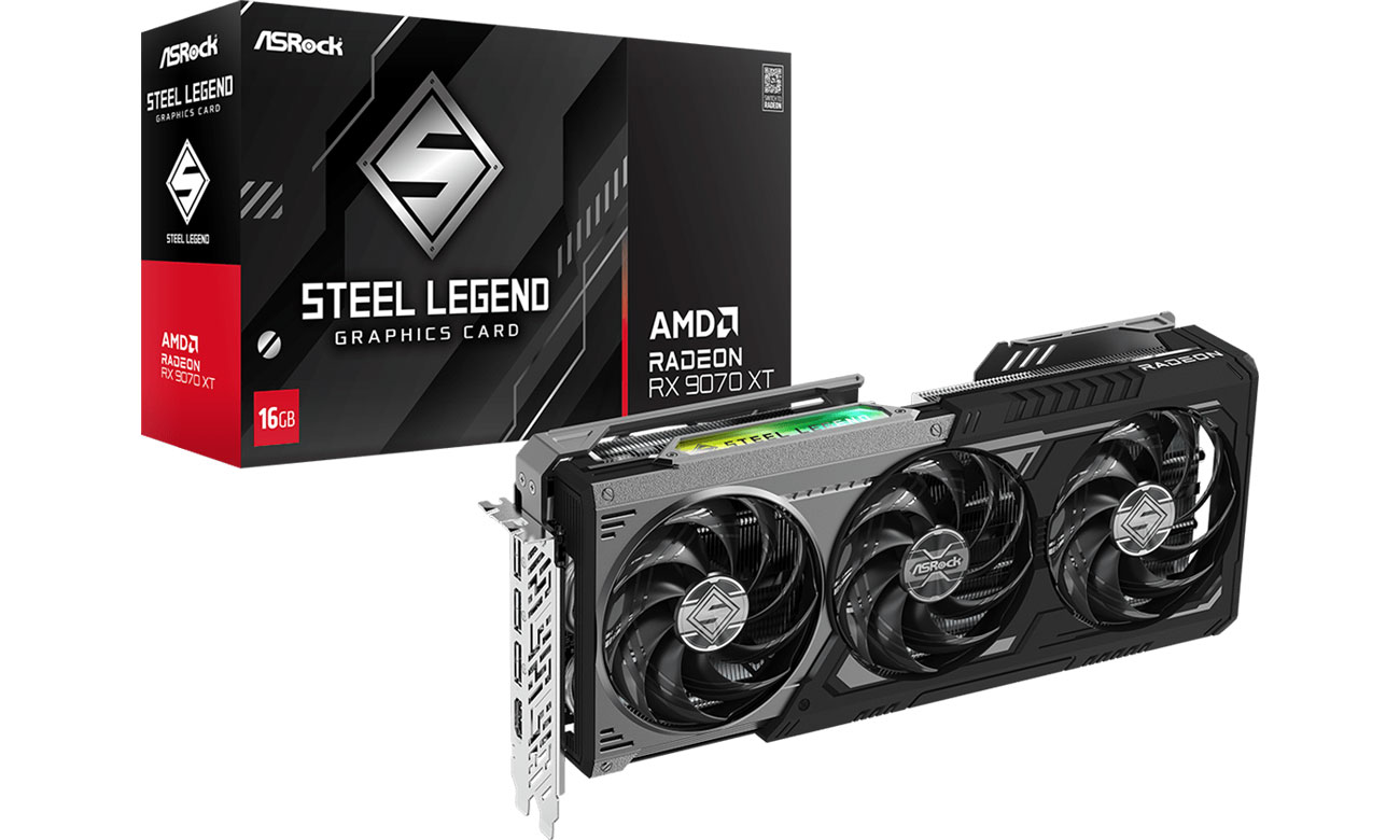 ASRock Radeon RX 9070 XT Steel Legend Dark 16 GB GDDR6