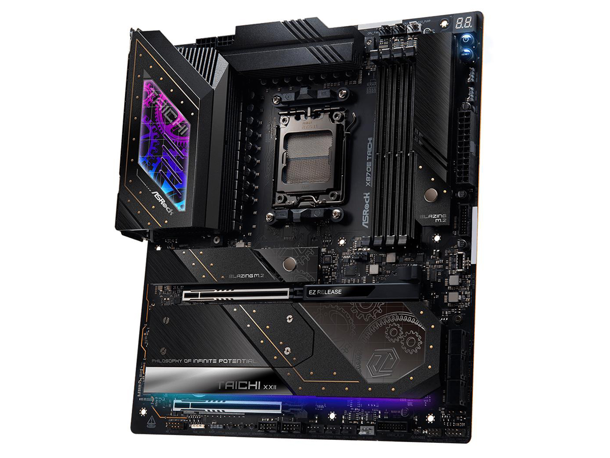 ASRock X870E Taichi - Widok od przodu pod kątem