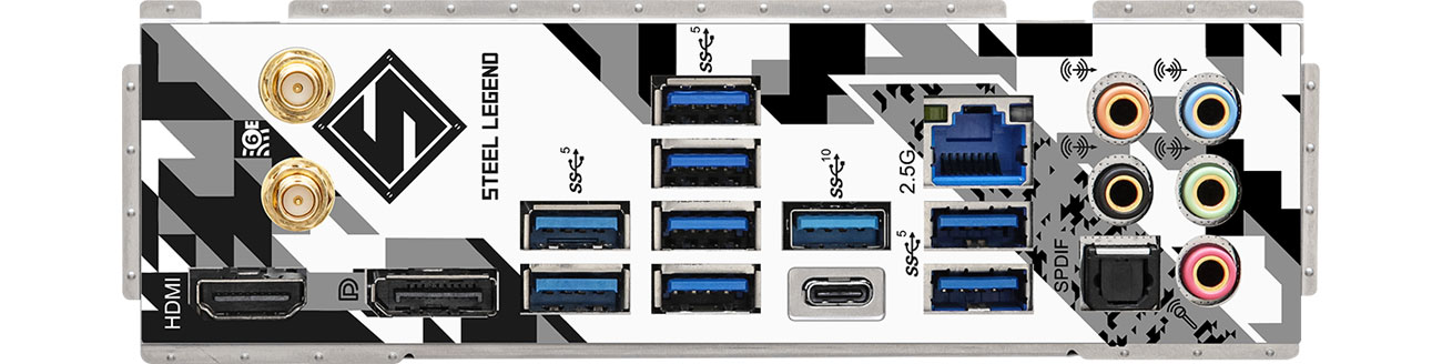 ASRock Z790 Steel Legend WiFi Porty