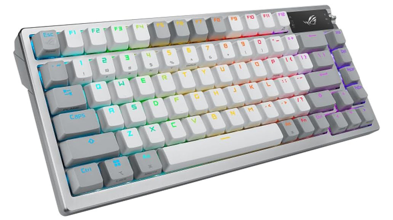 ASUS ROG AZOTH weiß Ansicht von oben im Winkel