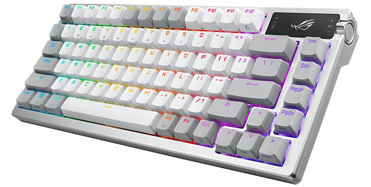 ASUS ROG AZOTH weiß Ansicht von oben im Winkel