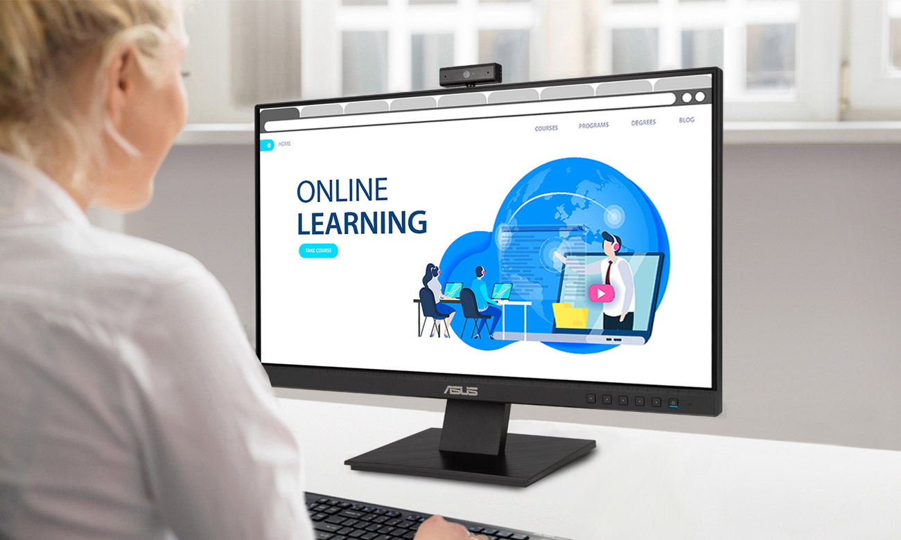 ASUS BE24EQK Monitor für Zuhause und Büro mit Webkamera