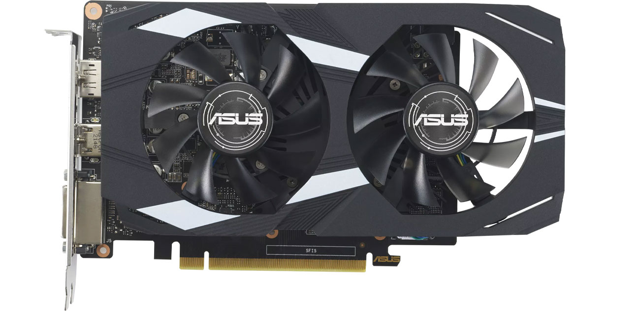 ASUS GeForce GTX 1650 Dual EVO OC chłodzenie