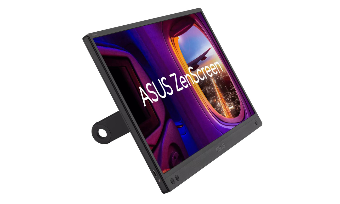 ASUS ZenScreen MB166CR seitliche Ansicht im Winkel