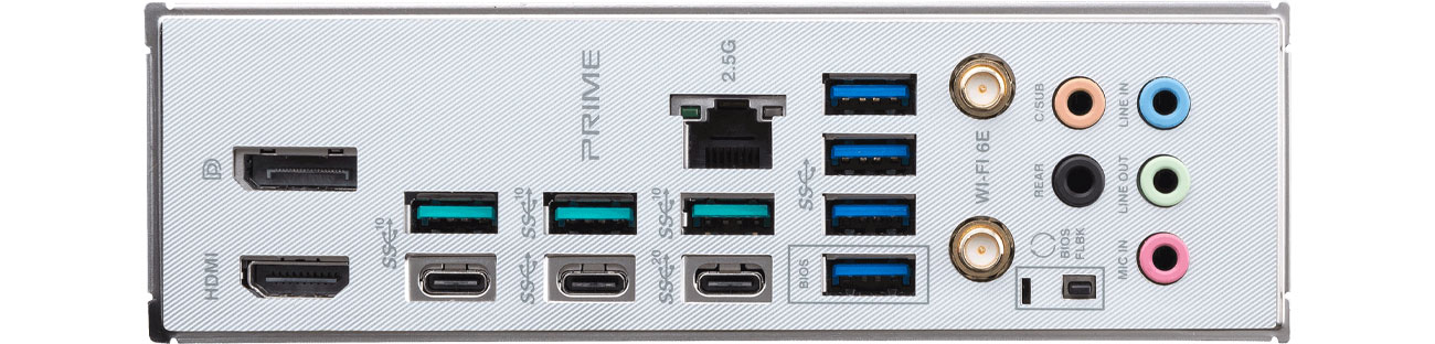 ASUS PRIME X670E-PRO WIFI Porty