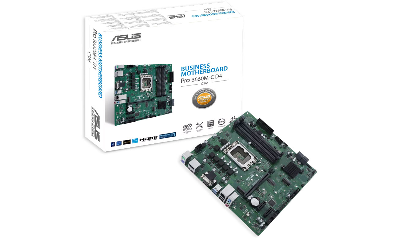 Płyta główna Socket 1700 ASUS PRO B660M-C CSM DDR4 90MB19B0-M0EAYC