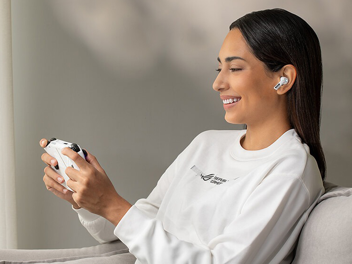 ASUS ROG Cetra True Wireless SpeedNova Weiß - Lifestyle-Grafik