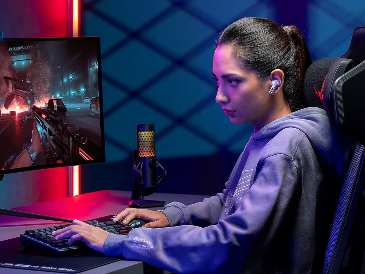 ASUS ROG Cetra True Wireless SpeedNova Weiß - Lifestyle-Grafik