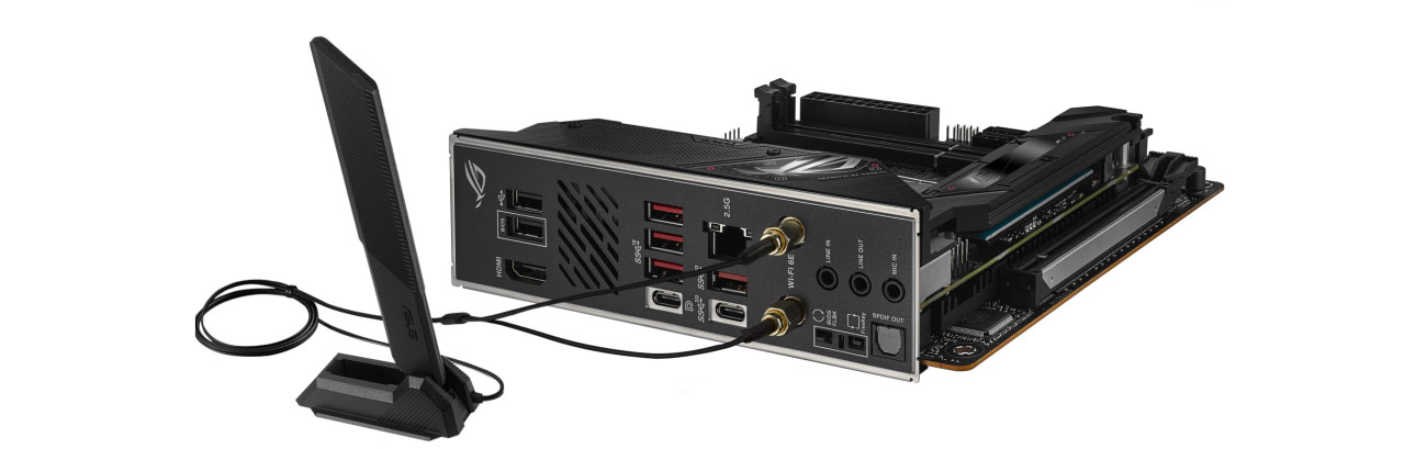 ASUS ROG STRIX B650E-I GAMING WIFI Porty