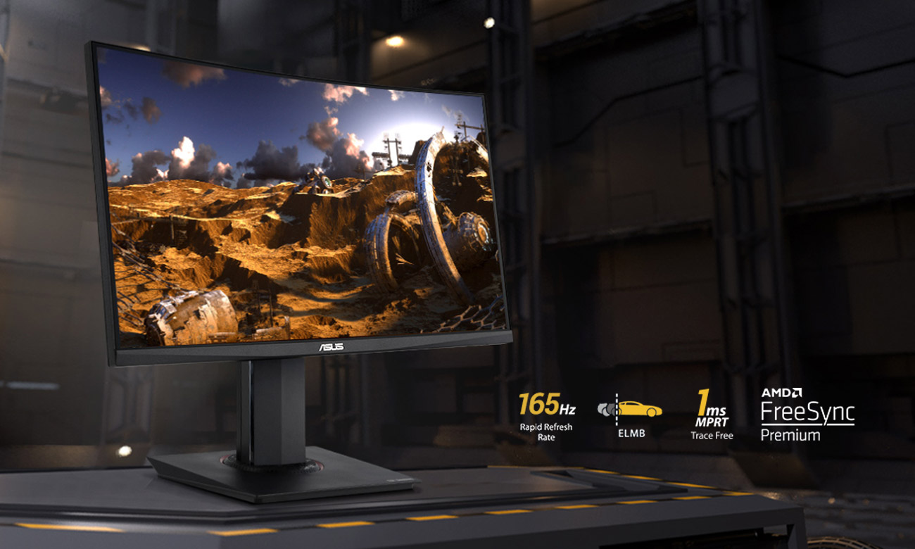 Monitor für Gamer ASUS TUF VG24VQR Curved