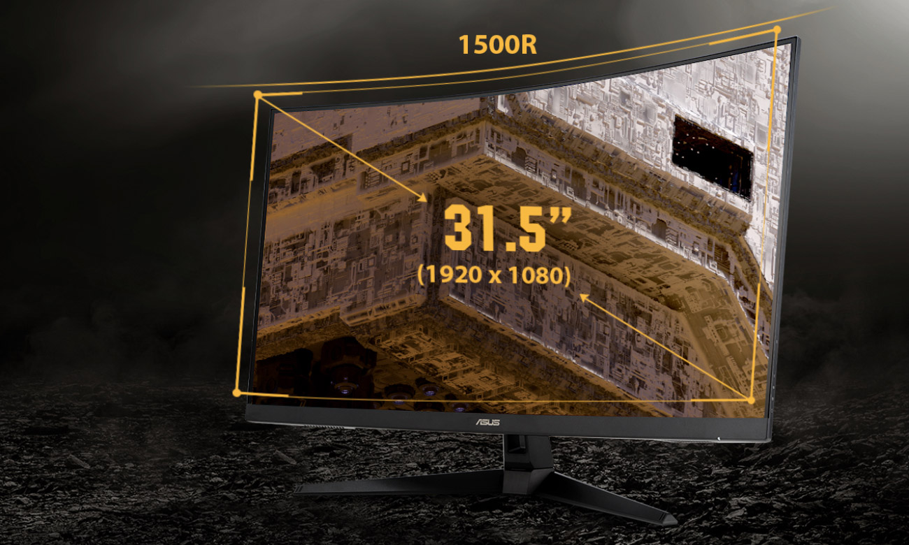 ASUS TUF VG328H1B zakrzywiony ekran