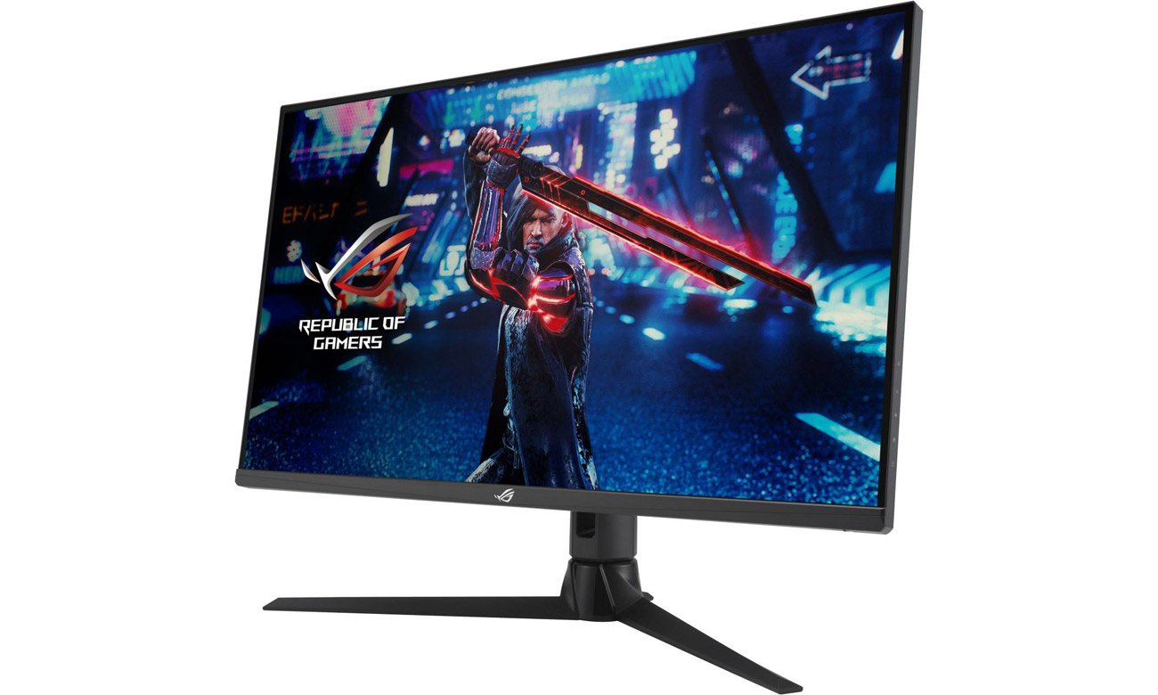 ASUS ROG Strix XG32UQ widok z boku pod kątem