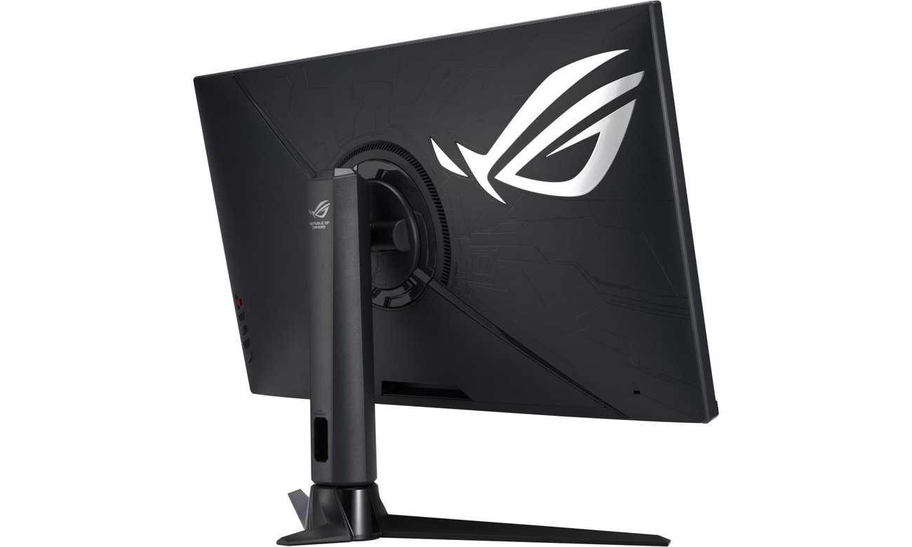ASUS ROG Strix XG32UQ widok z tyłu pod kątem