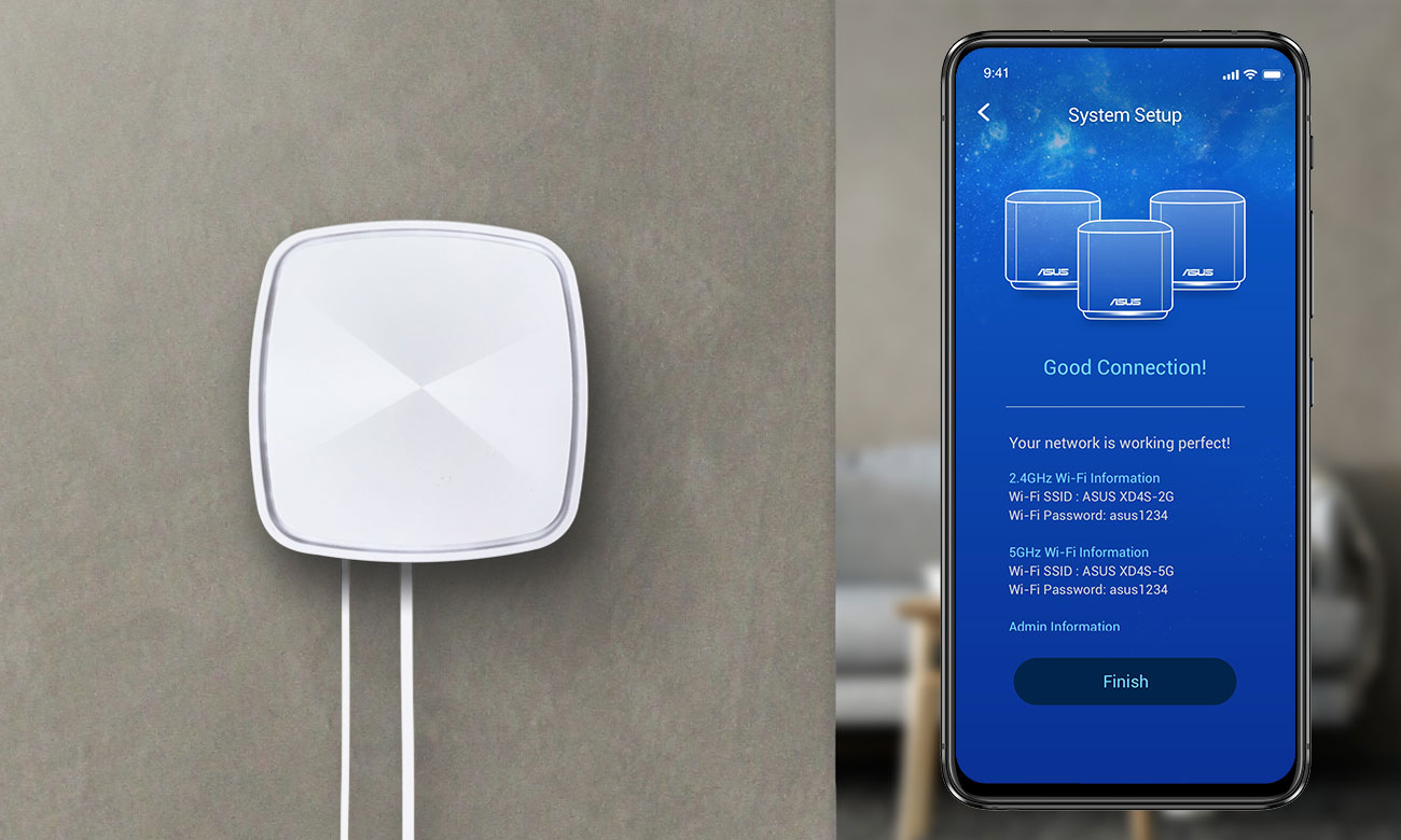 ASUS ZenWiFi AX XD4 Plus MESH Wandmontage, ASUS Router App