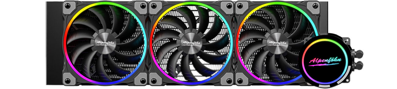 ALPENFÖHN Gletscherwasser 360 High Speed ARGB Black 3x120mm