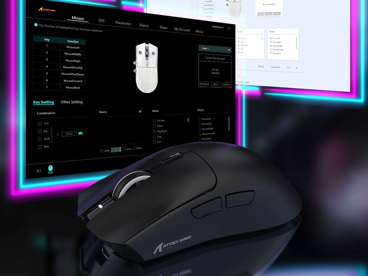 Attack Shark X1 schwarz