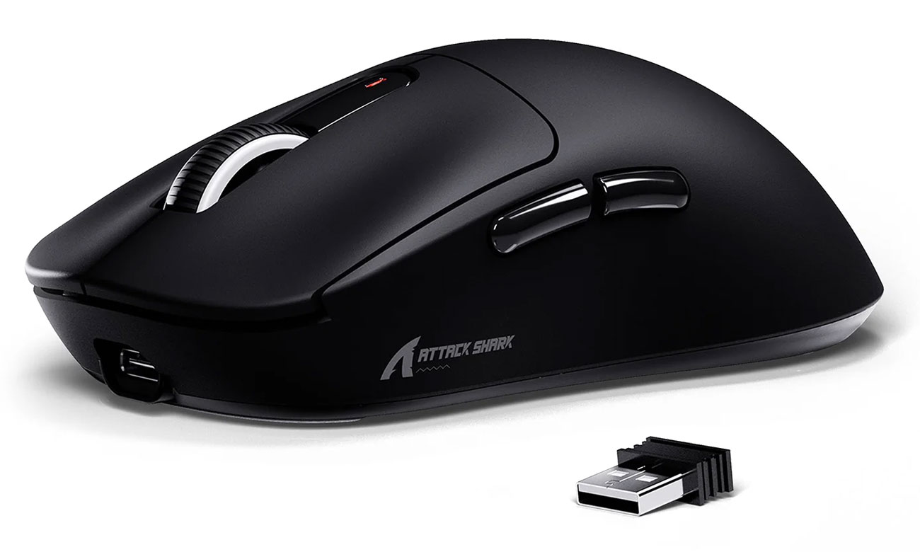 Attack Shark X3 schwarze Gaming-Maus mit Kailh-Schaltern