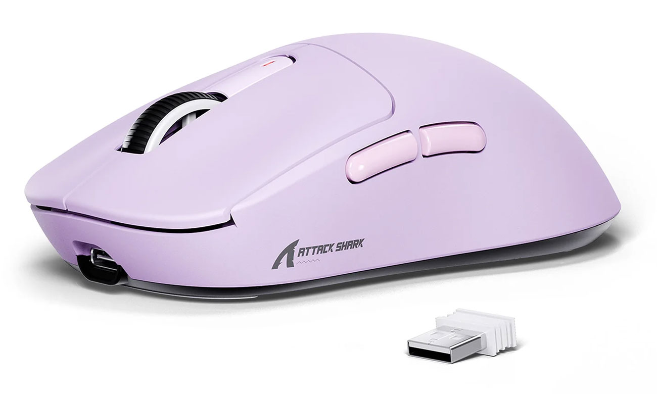 Attack Shark X3 lavendelfarbene Gaming-Maus mit Kailh-Schaltern