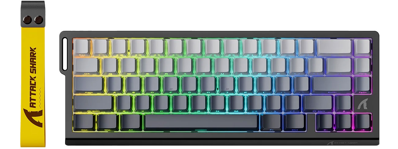 Attack Shark X68 HE Gradient Gaming-Tastatur mit PORON-Schaum
